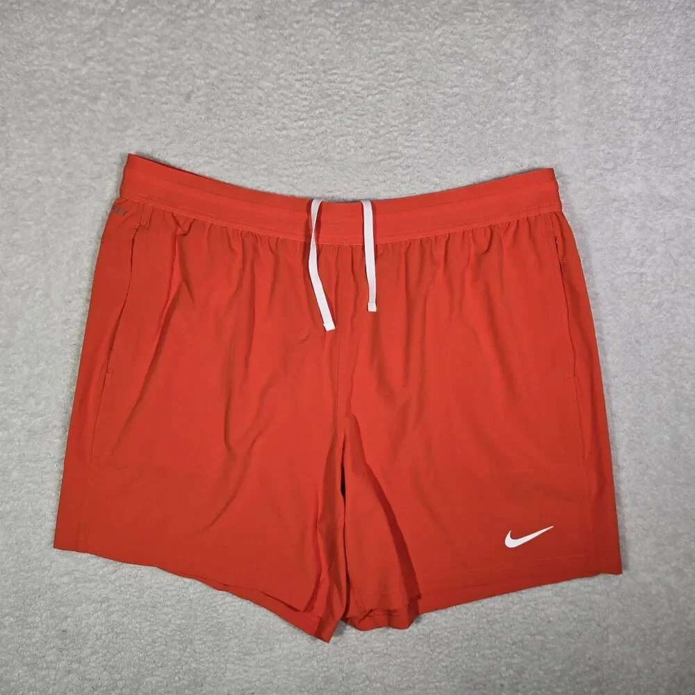 Nike Dri-FIT Mens 4XL Woven Player Shorts Orange Pockets Stretch FV3545-820 NWOT